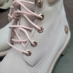 Women's Timberland Pink Metallic Boots